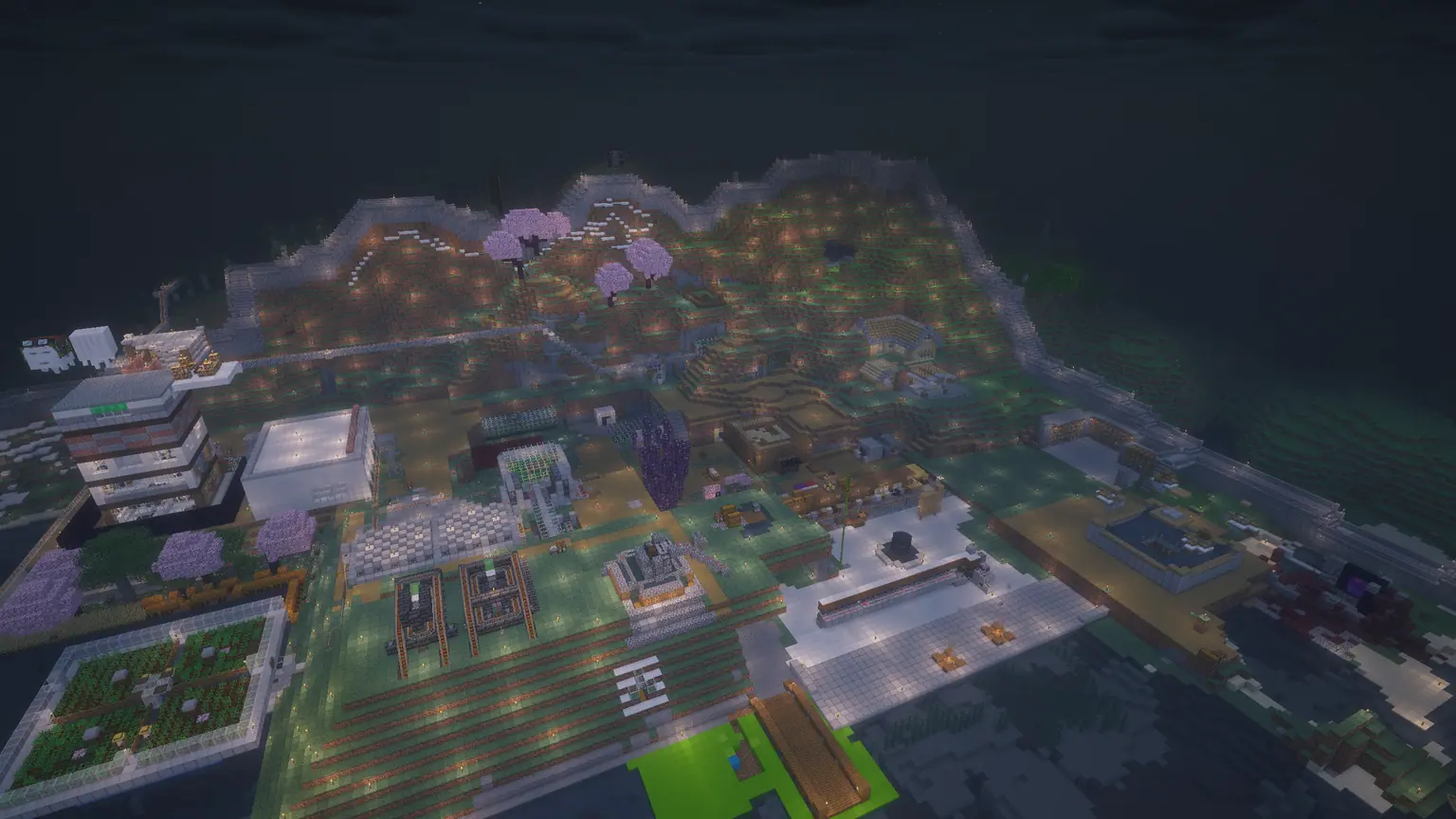 VillagerWorld 主城夜景